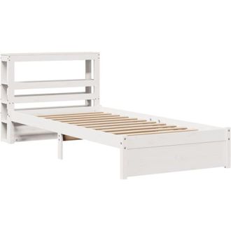 vidaXL Vidaxl - Estructura De Cama Con Cabecero Madera Pino Blanco 75x190 Cm
