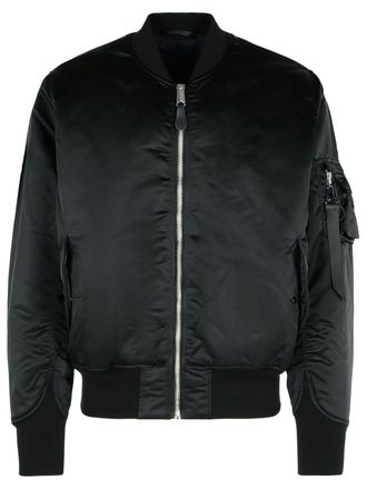Alpha Industries Schwarze Nylon-Bomberjacke Flight von Alpha Industries