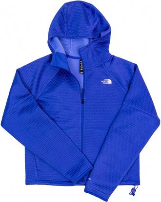 The North Face Womens Dotknit Thermal Full Zip Hoodie In Virtual Blue
