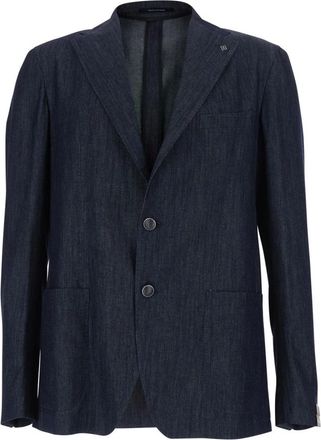 Tagliatore Single-breasted jasje - Heren - Blazers - Blauw - 2XL - Katoen - Jassen
