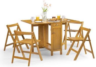 Julian Bowen Savoy Dining Table Set With 4 Chairs Light Oak - Julian Bowen | TJ Hughes