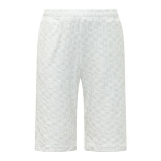 GCDS Casual Shorts, male, White, Size: M Monogram Shorts