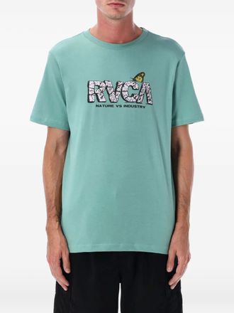 Rvca graphic-print cotton T-shirt - men - Organic Cotton - M - Green