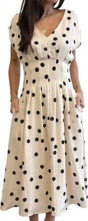 THML Clothing Emily Polkadot Dress In Cream