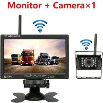 OEM C&aacute;mara De Marcha Atr&aacute;s Inal&aacute;mbrica Para Veh&iacute;culos, Monitor Lcd De 7 Pulgadas Para Camiones, Autobuses, Autocaravanas, Remolques, Excavadoras, 12v-24v,