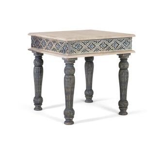 Giner&Colomer Mesa de centro fabricada en madera de mango y patas talladas a mano