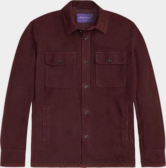 Ralph Lauren Purple Label Calloway Suede Shirt Jacket