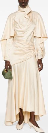 Zimmermann Draped Satin Skirt - Cream