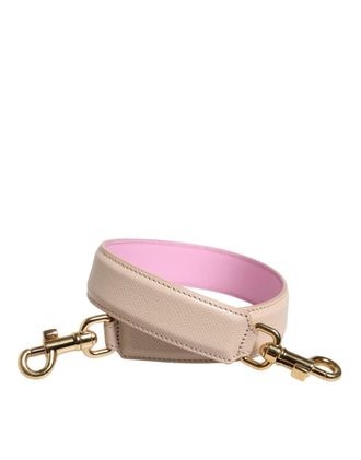 Dolce & Gabbana Beige Roze Leren Handtas Accessoire Schouderband