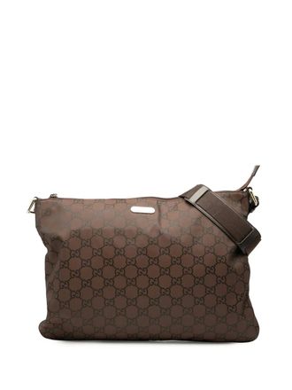 Gucci Borsa a tracolla GG in nylon 2000-2015 - Marrone