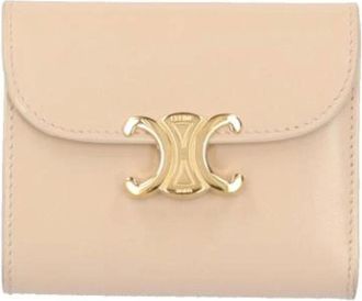 Celine Pre-owned Wallets, female, Beige, Size: ONE SIZE Pre-owned Vintage Leather Wallet