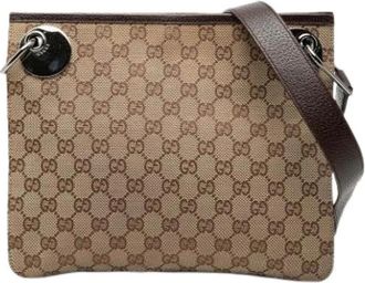 Gucci Pre-owned Cross Body Bags, female, Brown, Size: ONE SIZE Pre-owned The Eclipse Crossbody Bag