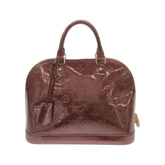 Louis Vuitton Pre-owned Vintage Enamel Leather Handbag - Dames - Pre-owned - Bruin - Maat: ONE Size Leer