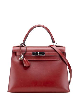 Hermès 2001 Box Calf Kelly II Sellier 28 tas - Rood