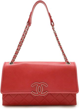 Chanel Lambskin Hamptons Coco Mark Shoulder Bag