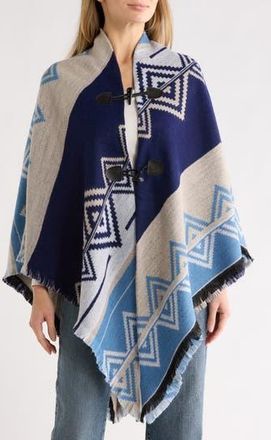 La Fiorentina Geometric Wrap in Navy/Blue/Beige at Nordstrom Rack