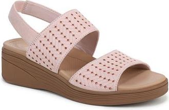 Life Stride Festive Slingback Platform Wedge Sandal - Wide Width Available in Pink at Nordstrom, Size 9.5