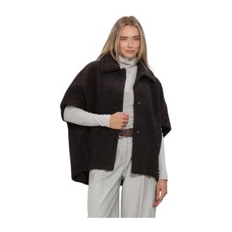 Knit-ted Tam Jacket - Dames - Jassen - Bruin - Maat: L/Xl Poliester