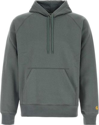 Carhartt Work in Progress Carhartt Wip Air Force Blue Cotton Blend Hooded Chase Sweat