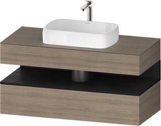 Duravit Duravit - Qatego Consola Mueble Bajo Lavabo, 1 Extra&iacute;ble, 1 Caj&oacute;n