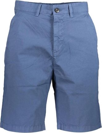 North Sails Blauwe Bermuda Shorts met Logo - Heren - Korte Broeken - Blauw - W34 - Katoen - Korte Broeken
