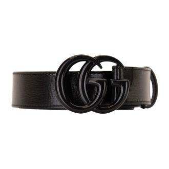 Gucci GG Leather Belt - Heren - Riemen - Zwart - 115 CM - Leer - Accessoires