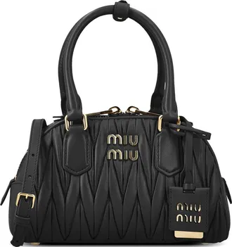 Miu Miu Matelass&eacute; Leather Tote Bag