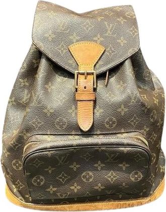 Louis Vuitton Pre-owned Backpacks, female, Brown, Size: ONE SIZE Pre-owned Canvas Backpack