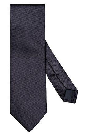Eton Textured Solid Navy Silk Tie at Nordstrom Rack