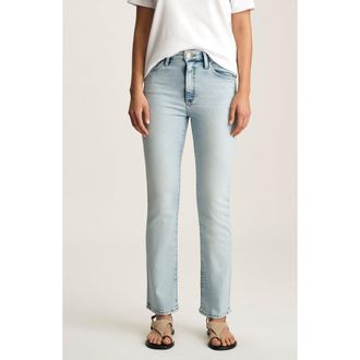 Mavi Kendra High Waist Straight Leg Jeans in Ice Brushed Tribeca at Nordstrom, Size 25 X 30
