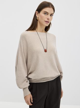 Contemporaine Womens Loose boat-neck sweater Exclusive collection from Italy