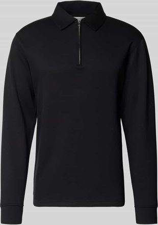 Selected Regular Fit Poloshirt aus Viskose-Mix Modell EMANUEL in Black, Gr&ouml;&szlig;e XXL