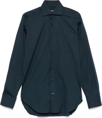 Barba Camicia in popeline - Blu