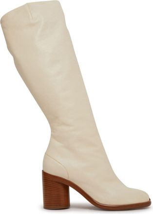 Maison Margiela Tabi 80mm knee-high boots - women - Calf Leather/Calf Leather/Calf Leather - 35 - Neutrals