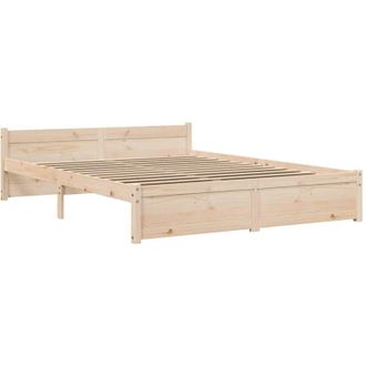 vidaXL Estructura de cama sin colchón madera maciza 140x190 cm Vidaxl