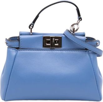 Fendi Pre-owned Fendi Micro Nappa Peekaboo Iconic Satchel Ladies 83OW1KHFJD3PD427