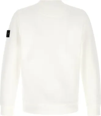 Stone Island Badge Logo Crewneck Sweatshirt - White