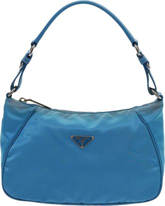 Prada Blue Nylon Handbag (Pre-Owned)