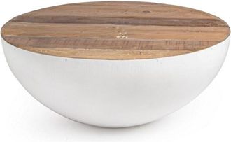 BIZZOTTO Mesita Design Style Blanca De Madera Reciclada Cm &Oslash;90 - 38