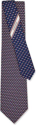 Ferragamo Stropdas met print - Blauw