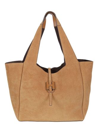 Hogan Brown H01X H Shopping Calf Leather Tote Bag