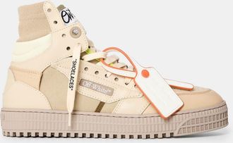 Off-white Womens Off White 3.0 Color Block Hi Top Sneakers in Beige - Size UK 2
