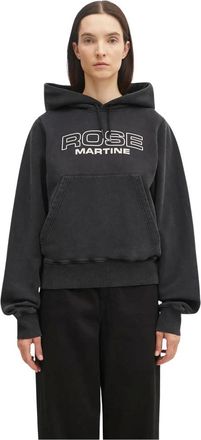 Martine Rose Hoodies & sweatvesten, Dames, Zwart, XL, Katoen, Shrunken Hoodie