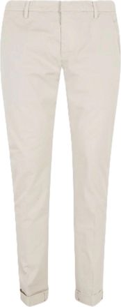 Dondup Cropped Slim-Fit Jeans in Light Beige