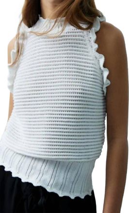 M&eacute;lissa Nepton Rana Crochet Sweater Top In Off White