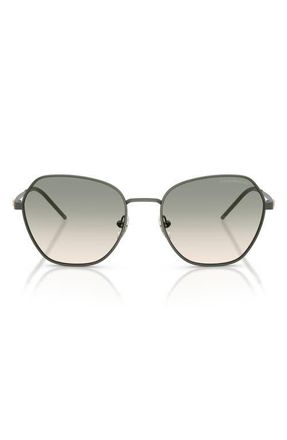 Emporio Armani 55mm Irregular Sunglasses in Agave /Brown Gradient Green at Nordstrom
