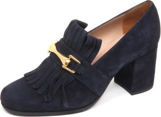 Unisa Suede Schoen met Franjes - Dames - Pumps - Blauw - 35 EU - Su&egrave;de - Schoenen
