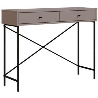 Calicosy Calicosy - Console 2 cassetti colore Moka e piedi in metallo L110 cm - Titan