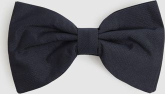 Reiss Navy Grosgrain Silk Bow Tie, One Size, Dark