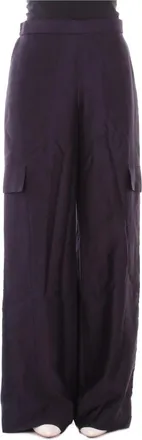 Blugirl Broeken, Dames, Blauw, L, Cargo broek met elastische taille